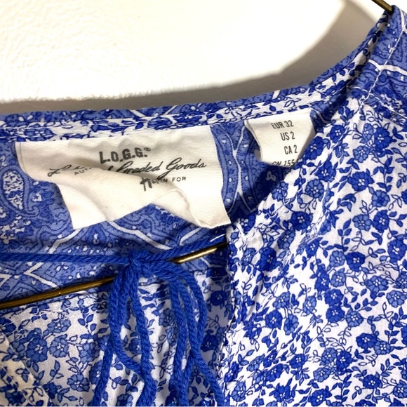 🍒5/$20🍒 H&M L.O.G.G. Cotton Floral Tunic - Picture 3 of 8
